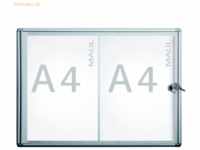 Maul Schaukasten extraslim 2xA4 aluminium Innenbereich 35x49,1x2,7cm