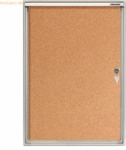 Franken Schaukasten X-tra!Line 28x37x3,5cm silber mit Pinwand f&uuml;r Inne
