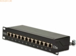 Assmann DIGITUS CAT 5e,Klasse D Patch Panel,12 port, geschirmt, sw