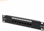 Assmann DIGITUS CAT 5e,Klasse D Patch Panel, 8 port, ungeschirmt, sw