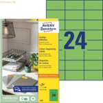 Avery Zweckform Etiketten Inkjet/Laser/Kopier 70x37mm gr&uuml;n VE=2400 St&uuml;