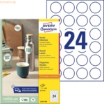 Avery Zweckform Etiketten Inkjet/Laser/Kopier rund 40mm VE=100 St&uuml;ck w
