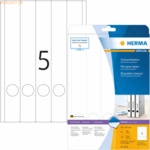 HERMA Ordneretiketten wei&szlig; 38x297mm Special A4 VE=125 St&uuml;ck