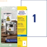 Avery Zweckform Etiketten Inkjet 210x297mm wetterfest VE=10 St&uuml;ck wei&szlig;