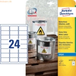 Avery Zweckform Etiketten Inkjet Folie 63.5x33.9mm VE=240 St&uuml;ck wei&szlig;