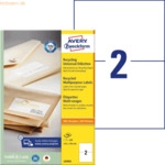 Avery Zweckform Universal-Etiketten 210x148mm Recycling naturwei&szlig; VE=2