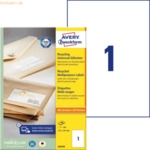 Avery Zweckform Universal-Etiketten 210x297mm Recycling naturwei&szlig; VE=1