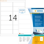 HERMA Etiketten wei&szlig; Movables/abl&ouml;sbar 99,1x38,1mm Special A4 VE=1400S
