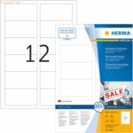 HERMA Etiketten wei&szlig; Movables/abl&ouml;sbar 88,9x46,6mm Special A4 VE=1200