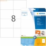 HERMA Etiketten wei&szlig; 105x74mm Premium A4 VE=80 St&uuml;ck