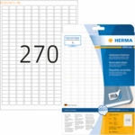 HERMA Etiketten wei&szlig; Movables/abl&ouml;sbar 17,8x10mm Special A4 VE=6750 St