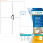 HERMA Etiketten wei&szlig; Movables/abl&ouml;sbar 99,1x139mm Special A4 VE=100 St