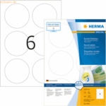HERMA Etiketten wei&szlig; Movables/abl&ouml;sbar Durchmesser 85mm Special A4 VE=