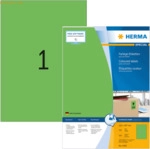 HERMA Etiketten gr&uuml;n 210x297mm Special A4 VE=100 St&uuml;ck