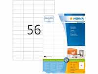 Herma 4609, HERMA Etiketten weiß 52,5x21,2mm Premium A4 VE=11200 Stück
