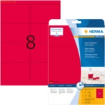 HERMA Etiketten neon-rot 99,1x67,7mm Special A4 LaserCopy 160 St&uuml;ck