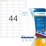 HERMA Etiketten Folie wei&szlig; 48,3x25,4mm Special A4 LaserCopy VE=1100 St