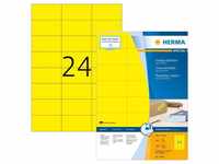Herma 4406, HERMA Etiketten gelb 70x37mm Special A4 VE=2400 Stück