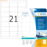 HERMA Etiketten wei&szlig; Movables/abl&ouml;sbar 63,5x38,1mm Special A4 VE=525 S