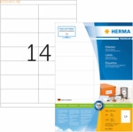HERMA Etiketten wei&szlig; 105x39mm Premium A4 VE=1400 St&uuml;ck