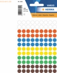 10 x HERMA Vielzweck-Etiketten 8mm farblich sortiert VE=540 St&uuml;ck