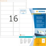 HERMA Etiketten wei&szlig; Movables/abl&ouml;sbar 99,1x33,8mm Special A4 VE=1600