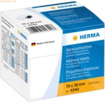 HERMA Adress-Etiketten 70x38mm auf Rolle VE=250 St&uuml;ck