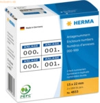 HERMA Anlagenummern selbstklebend 2-fach Aufdruck dunkelblau VE=2x1000