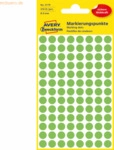 Avery Zweckform Markierungspunkte 8 mm 4 Blatt/416 Etiketten leuchtgr&uuml;