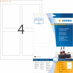 HERMA Flaschenetiketten Glossy wei&szlig; 90x120mm Special A4 VE=40 St&uuml;ck