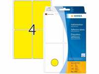 Herma 2491, HERMA Vielzweck-Etiketten 52x82mm gelb VE=128 Stück