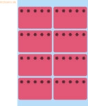 10 x HERMA Tiefk&uuml;hletiketten 26x40mm rot Eiskristalle VE=48 St&uuml;ck