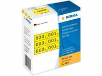 Herma 4801, HERMA Nummernetiketten dreifach selbstklebend gelb/schwarz VE=3x1000 S