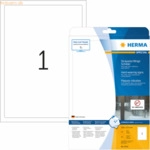 HERMA Schilder strapazierf&auml;hig Folie wei&szlig; 190x275mm Special A4 LaserCo