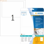 HERMA Versandetikett+Einlieferungsbeleg wei&szlig; 182x130mm Special A4 VE=2