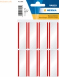 10 x HERMA Namensetiketten Acetat-Seide 54x19mm wei&szlig;/rot VE=16 St&uuml;ck