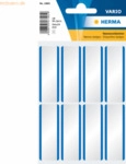 10 x HERMA Namensetiketten Acetat-Seide 54x19mm wei&szlig;/blau VE=16 St&uuml;ck