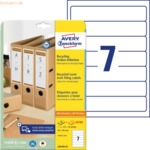 Avery Zweckform Ordner-Etiketten 38x192mm Recycling VE=210 St&uuml;ck wei&szlig;