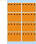 10 x HERMA Tiefk&uuml;hletiketten 26x40mm orange Eiskristalle VE=48 St&uuml;ck