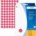 HERMA Vielzweck-Etiketten 13mm leuchtrot VE=1848 St&uuml;ck
