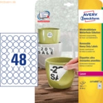 Avery Zweckform Etiketten 30mm rund wetterfest abl&ouml;sbar Laser/Copy Pol