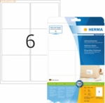 HERMA Etiketten wei&szlig; 99,1x93,1mm Premium A4 VE=150 St&uuml;ck