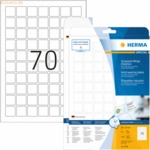 Herma Folien-Etiketten wei&szlig; matt 24x24mm A4 stark haftend wetterfest V