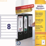 Avery Zweckform Ordnerr&uuml;ckenschilder 192x34mm selbstklebend abl&ouml;sbar w