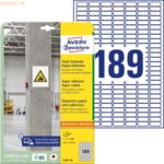 Avery Zweckform Papier-Etiketten stark haftend 25,4x10mm VE=20 Bogen/3