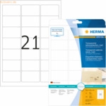 HERMA Adressetiketten Folie transparent 63,5x38,1mm Special A4 LaserCo