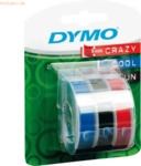 Dymo Pr&auml;geband 3D Kunststoff selbstklebend VE=3 St&uuml;ck Blister 3mx9mm s