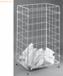 Fripa Objektpapierkorb 2340013 41x63x25,5cm 1 Fach Draht wei&szlig;