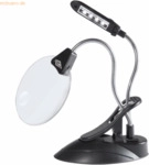 Wedo Lupenlampe mit LED Vergr&ouml;&szlig;erung 2+4fach schwarz