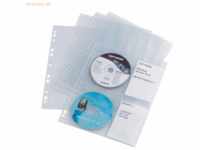 Durable CD-Hülle Cover light M für 4 CDs PP A4 transparent 5 Stück